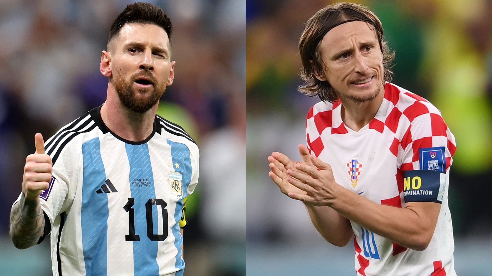 Lionel Messi and Luka Modric 